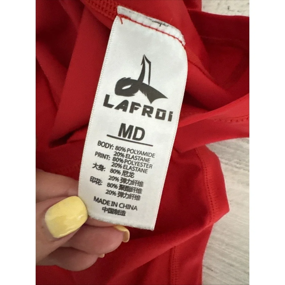 Long Sleeve UPF‎ 50+ Baselayer Skins Medium Asymmetric Red Fire